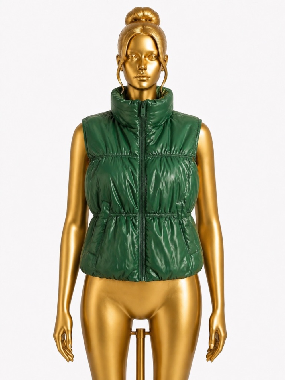 Love tree Green Puffer Vest Jacket small scratch as seen on pic